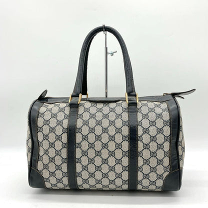 OLD Gucci Boston Bag GG Supreme PVC Navy