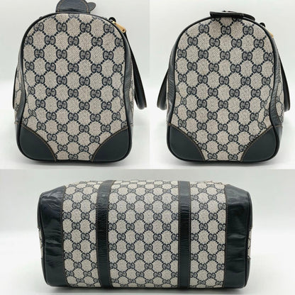 OLD Gucci Boston Bag GG Supreme PVC Navy