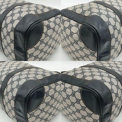 OLD Gucci Boston Bag GG Supreme PVC Navy