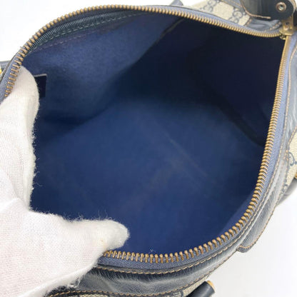 OLD Gucci Boston Bag GG Supreme PVC Navy