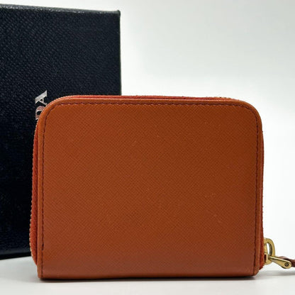 Prada Saffiano Coin Purse Orange Mini — view 3
