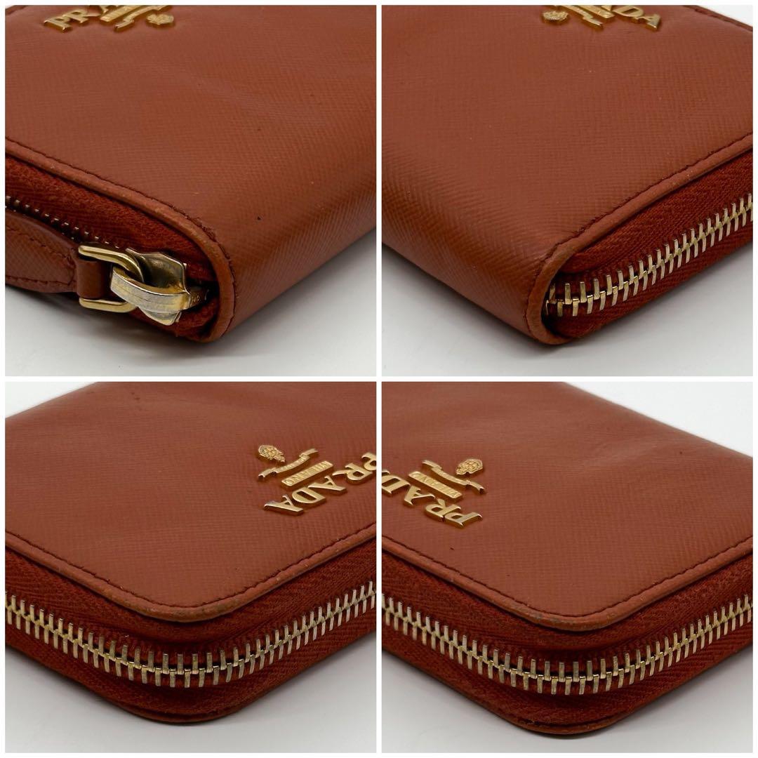 Prada Saffiano Coin Purse Orange Mini — view 7