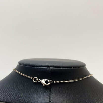 Chanel CC Logo Necklace 07A Pearl Rhinestone Silver — view 8