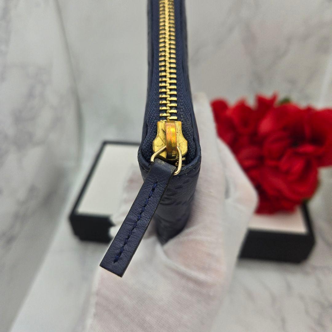 Gucci Guccissima Wallet Navy GG Leather — view 8