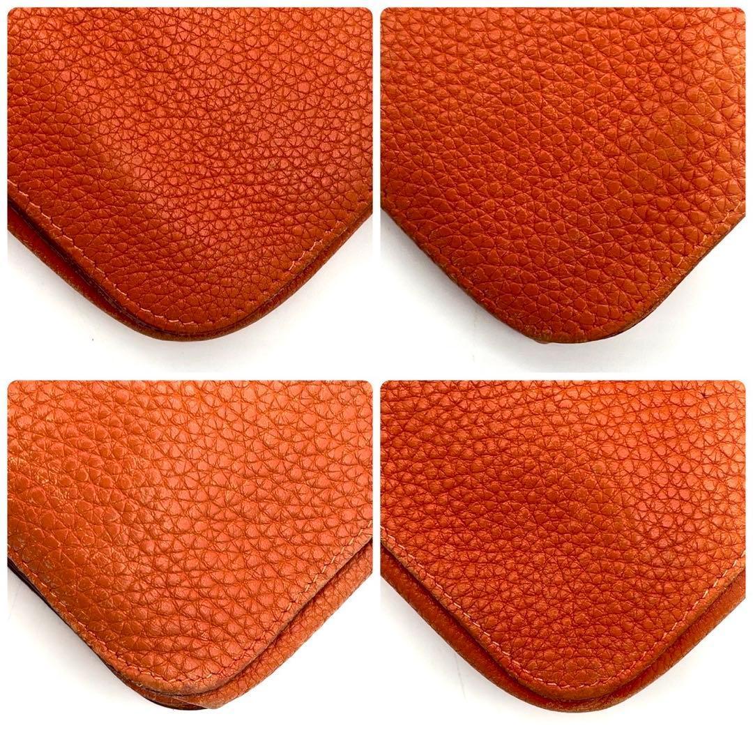 Hermes Dogon Pouch Togo Orange Belt Bag Waist — view 7