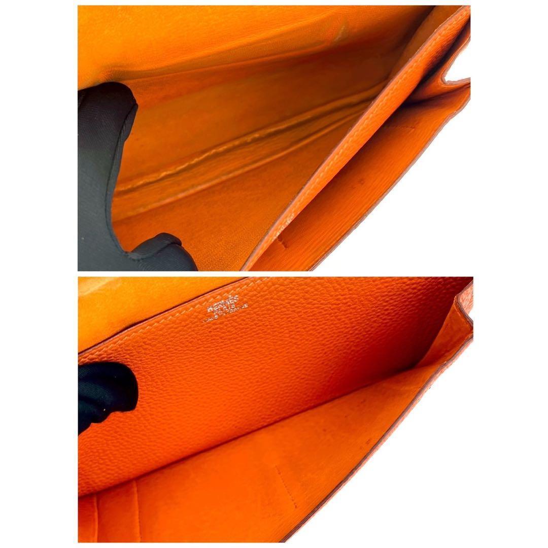 Hermes Dogon Pouch Togo Orange Belt Bag Waist — view 9