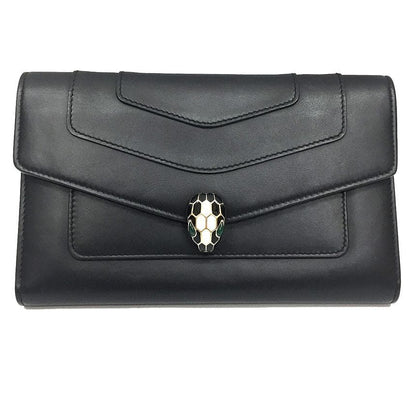 Bvlgari Bulgari Long Wallet Serpenti Black Aq11203