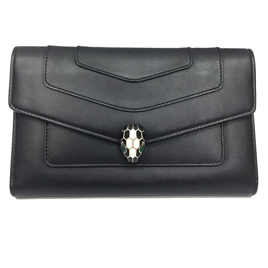 Bvlgari Bulgari Long Wallet Serpenti Black Aq11203