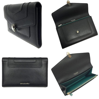 Bvlgari Bulgari Long Wallet Serpenti Black Aq11203