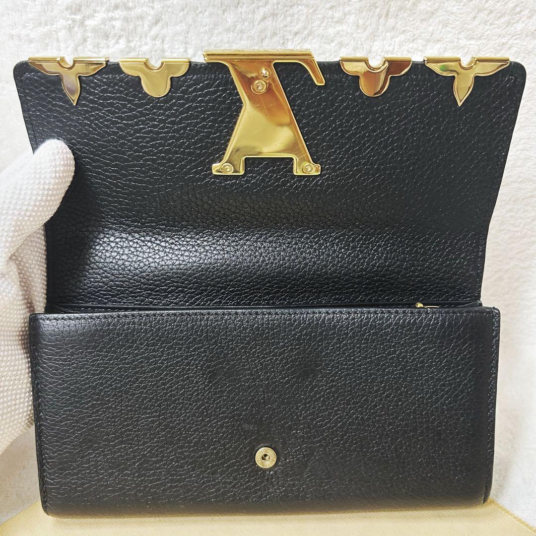 Louis Vuitton Portefeuille Capucines Flower Noir Black Long Wallet