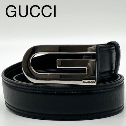 Gucci Era Leather Belt Black Vintage