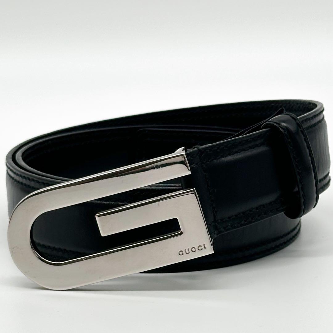 Gucci Era Leather Belt Black Vintage — view 2