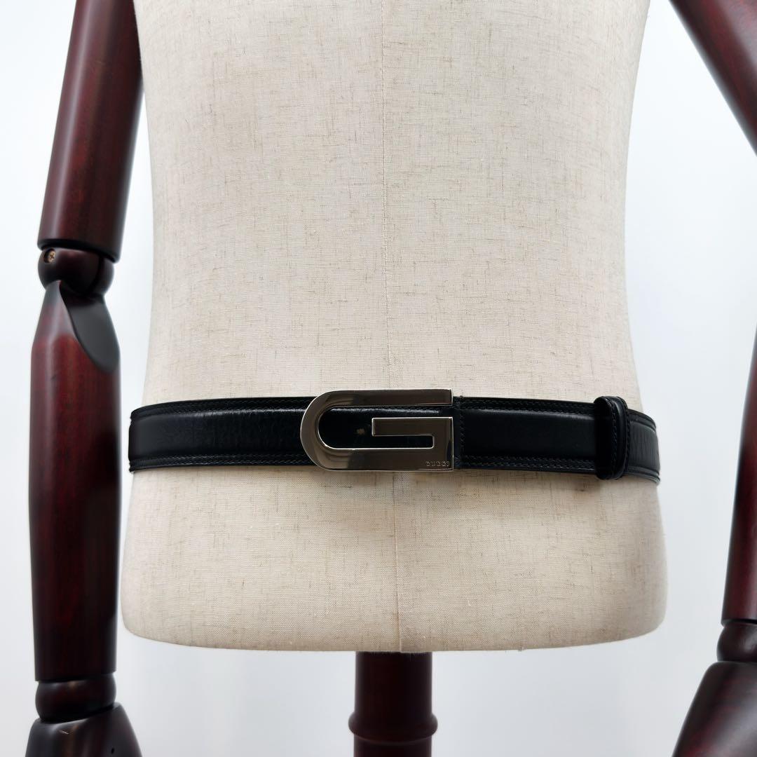Gucci Era Leather Belt Black Vintage — view 3