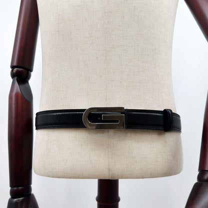 Gucci Era Leather Belt Black Vintage — view 3