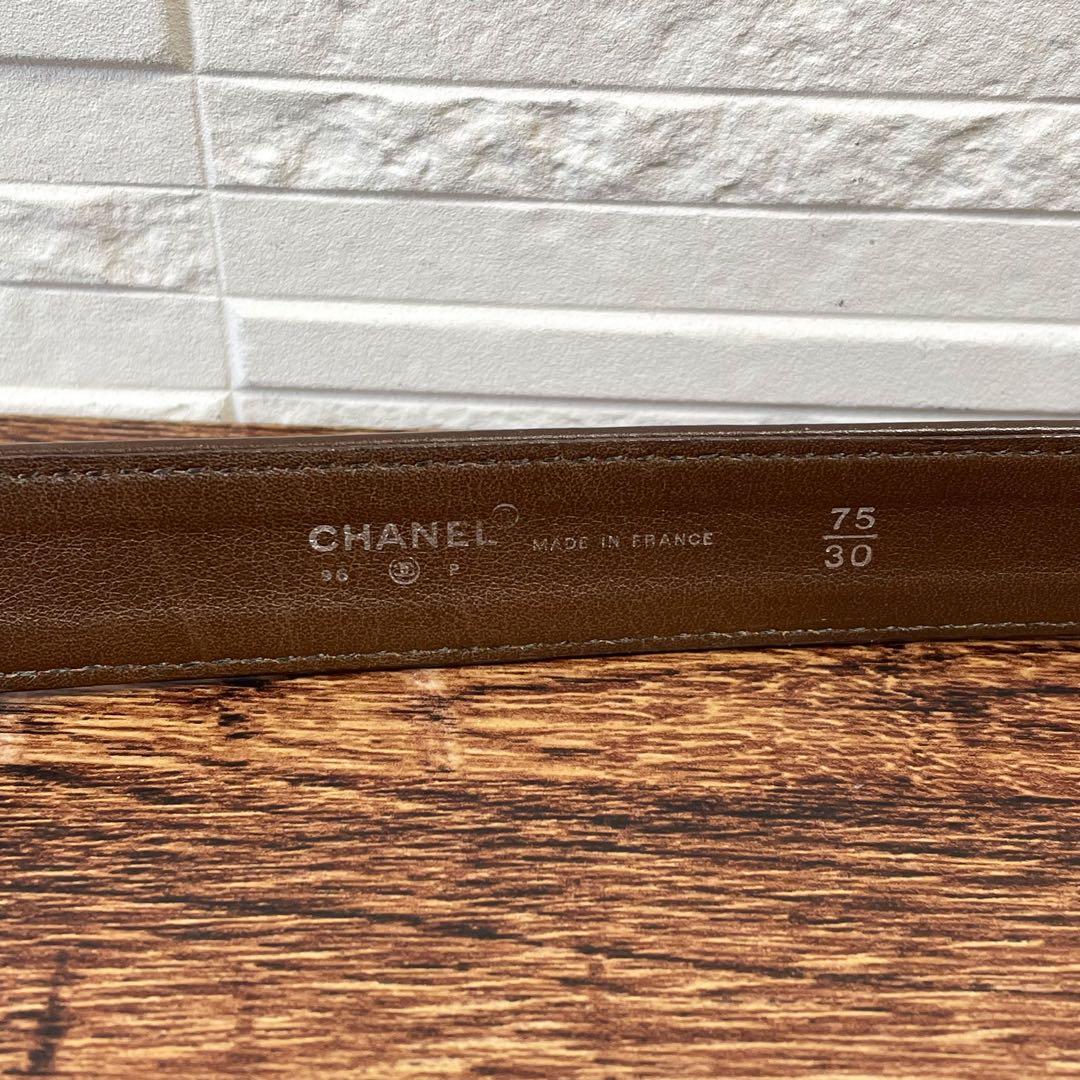 Chanel Leather Silver Buckle Belt Brown — view 6