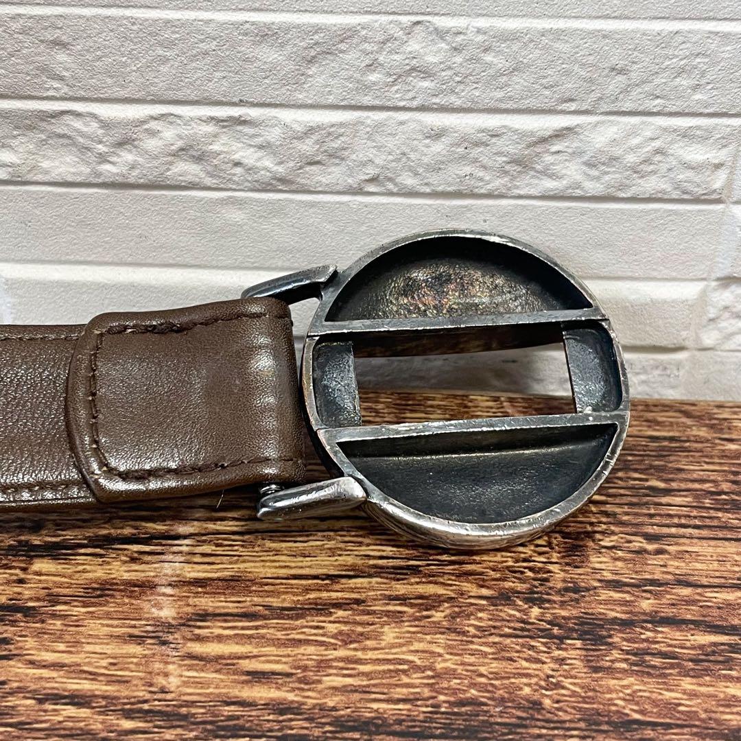 Chanel Leather Silver Buckle Belt Brown — view 8