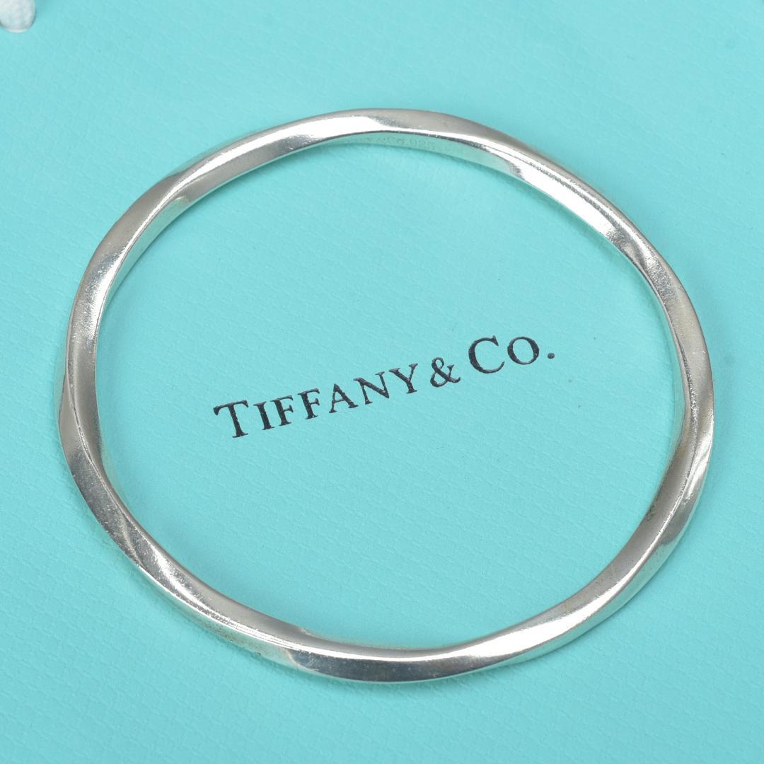 Tiffany & Co Polished Knife Edge Twist Bangle Silver Bracelet