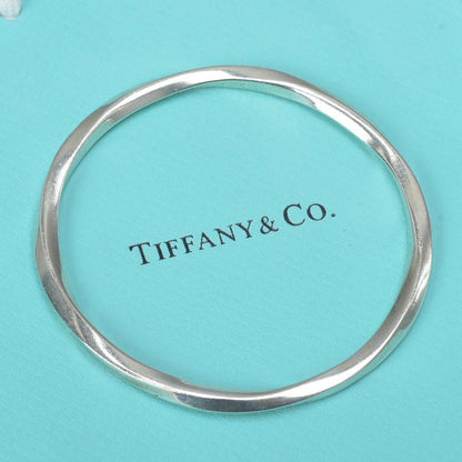 Tiffany & Co Polished Knife Edge Twist Bangle Silver Bracelet