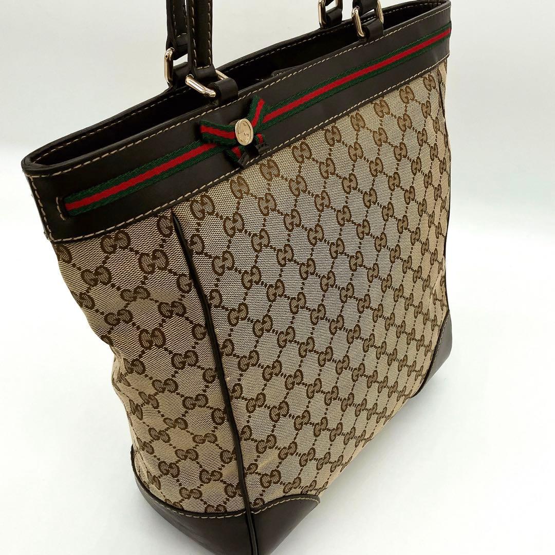Gucci Tote Bag Mayfair Sherry Line GG Canvas A4