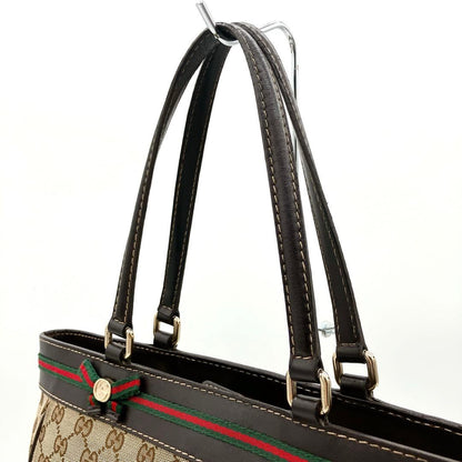 Gucci Tote Bag Mayfair Sherry Line GG Canvas A4