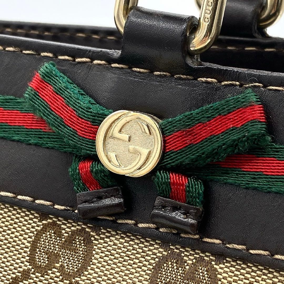 Gucci Tote Bag Mayfair Sherry Line GG Canvas A4