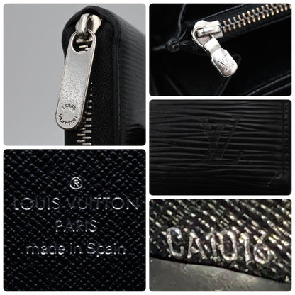 Louis Vuitton Epi Zippy Wallet Black Silver — view 9
