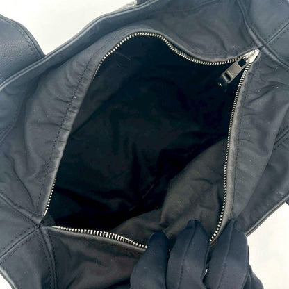 Hermes Acapulco PM Nylon Leather Black Silver Handbag — view 3