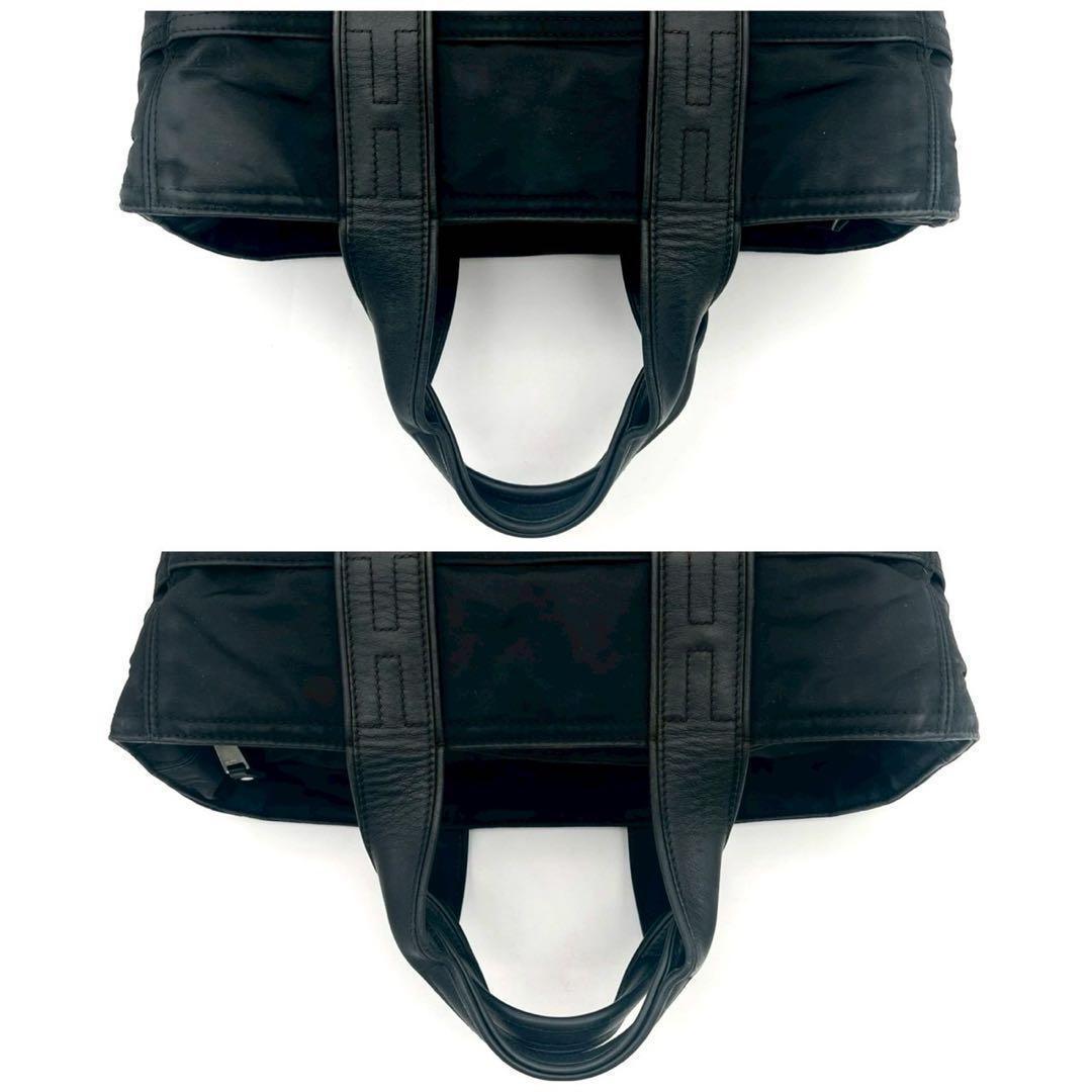 Hermes Acapulco PM Nylon Leather Black Silver Handbag — view 6