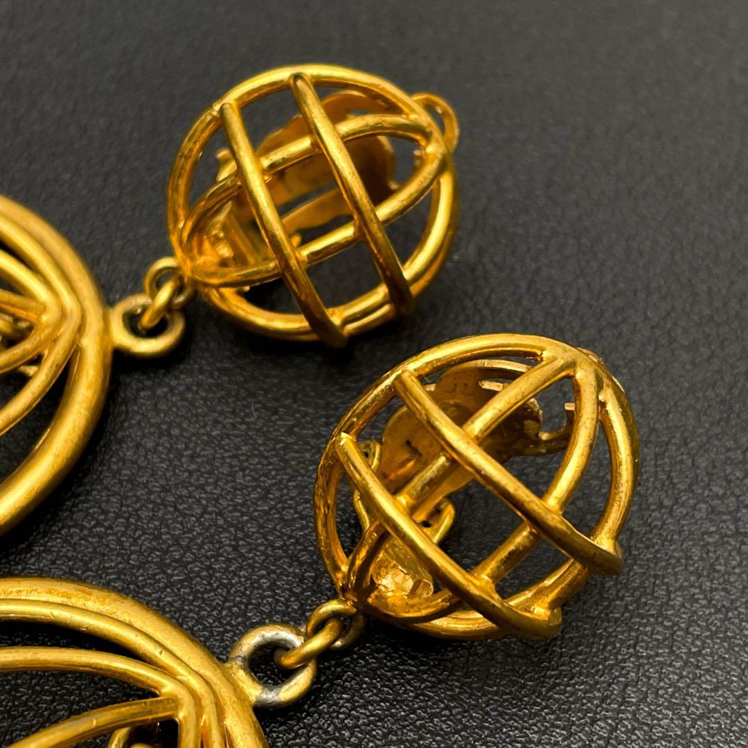 Chanel CC Logo Earrings Birdcage Vintage Classic