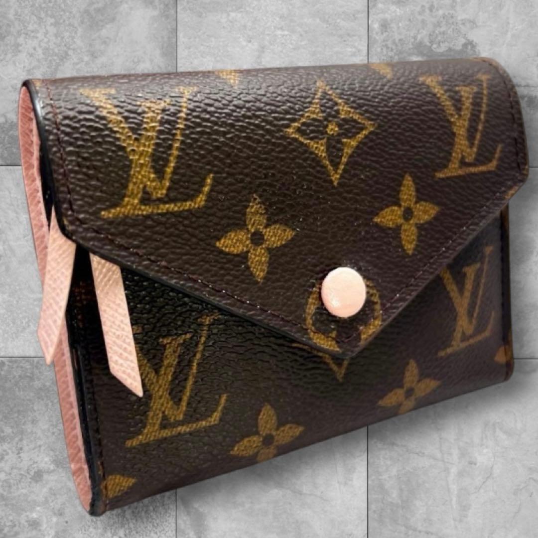 Louis Vuitton Monogram Portefeuille Victorine Rose Ballerine Wallet