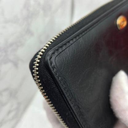 Gucci Wrinkled Wallet GG Marina Black