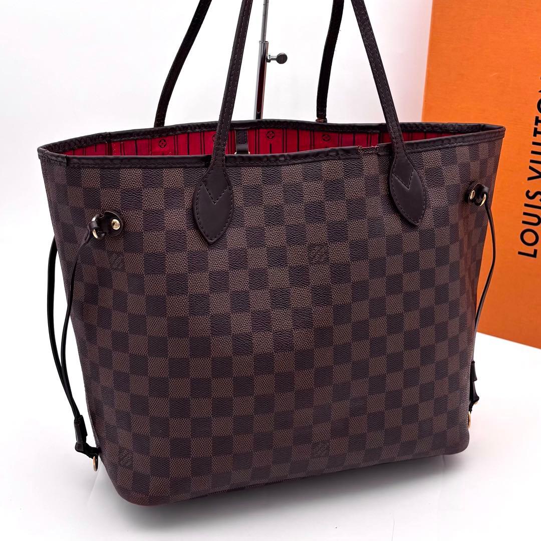 Louis Vuitton Neverfull MM Damier Ebene Tote Brown
