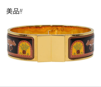 Hermes Enamel Location Bangle Bracelet