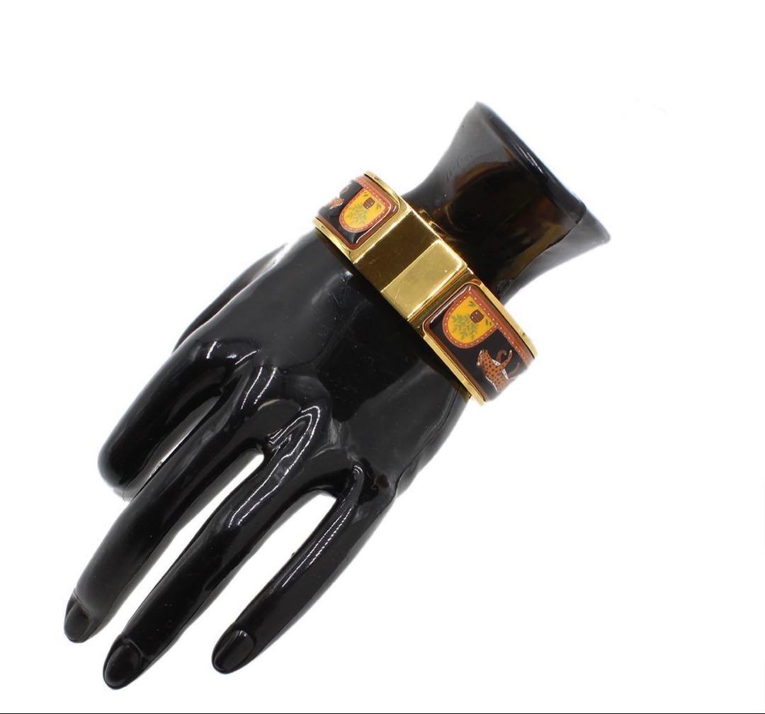 Hermes Enamel Location Bangle Bracelet — view 2