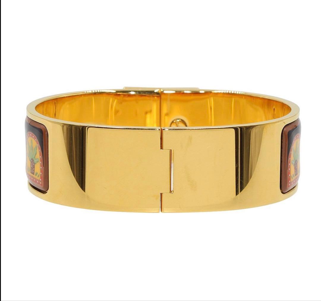 Hermes Enamel Location Bangle Bracelet — view 4