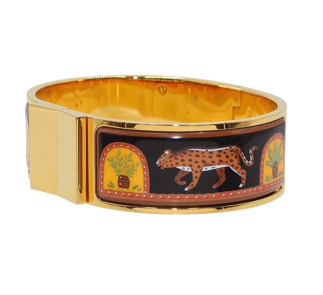 Hermes Enamel Location Bangle Bracelet — view 5