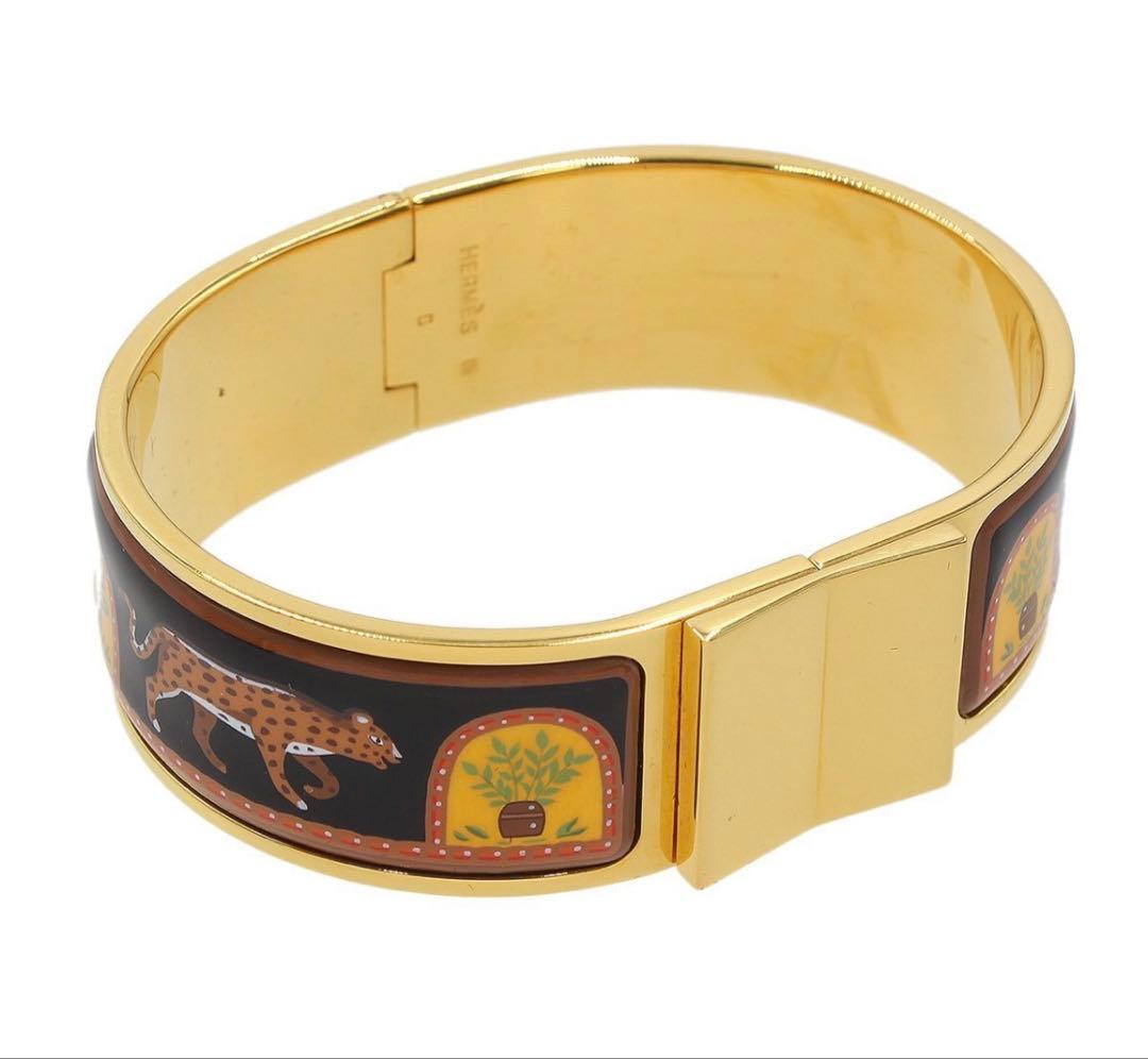 Hermes Enamel Location Bangle Bracelet — view 6