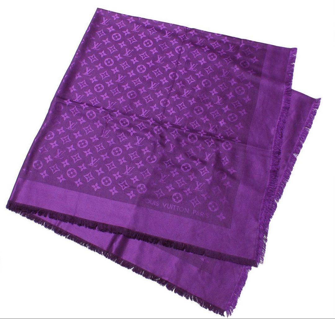 Louis Vuitton Shawl/monogram Wool X Silk Shawl