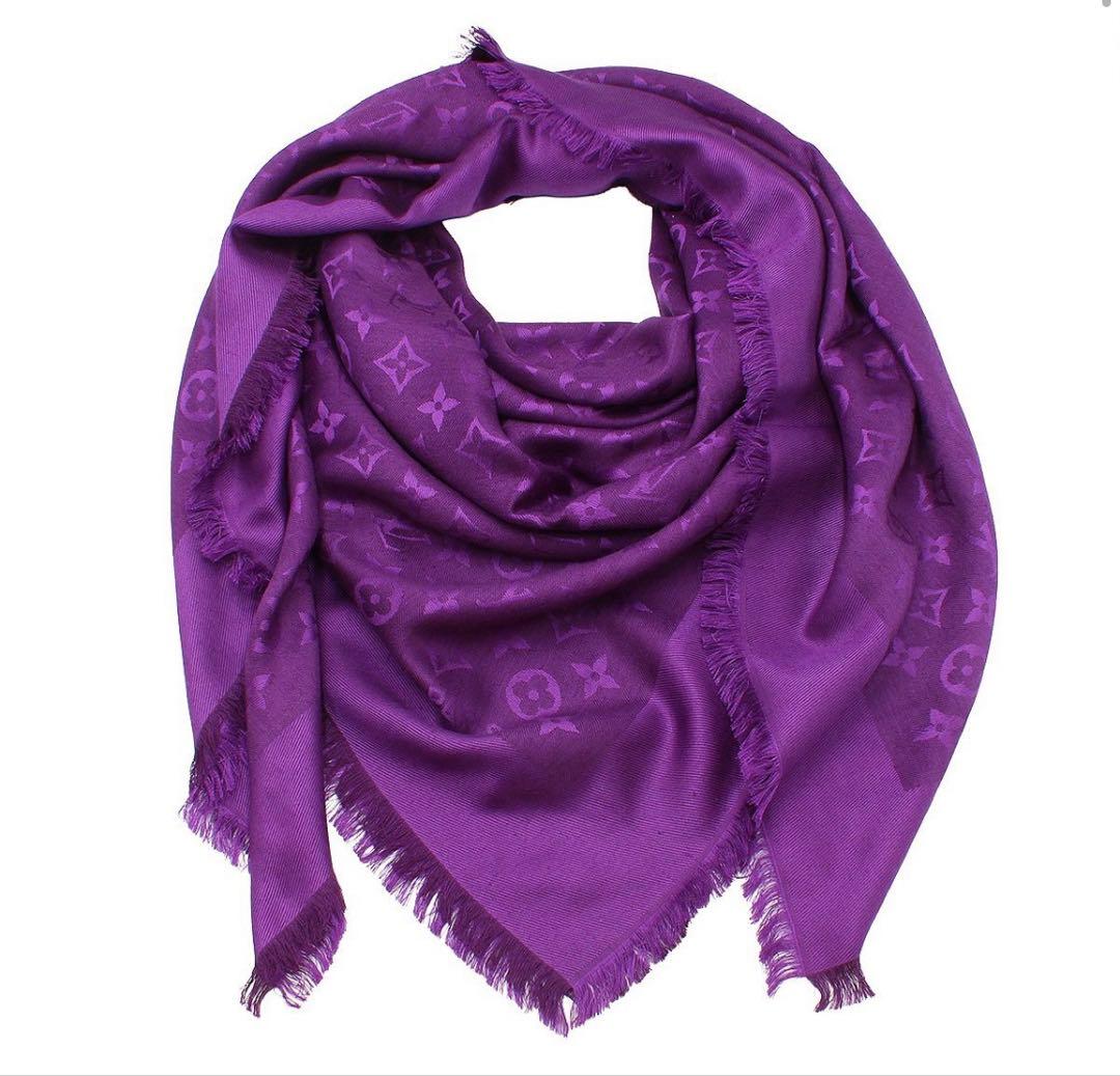 Louis Vuitton Shawl/monogram Wool X Silk Shawl