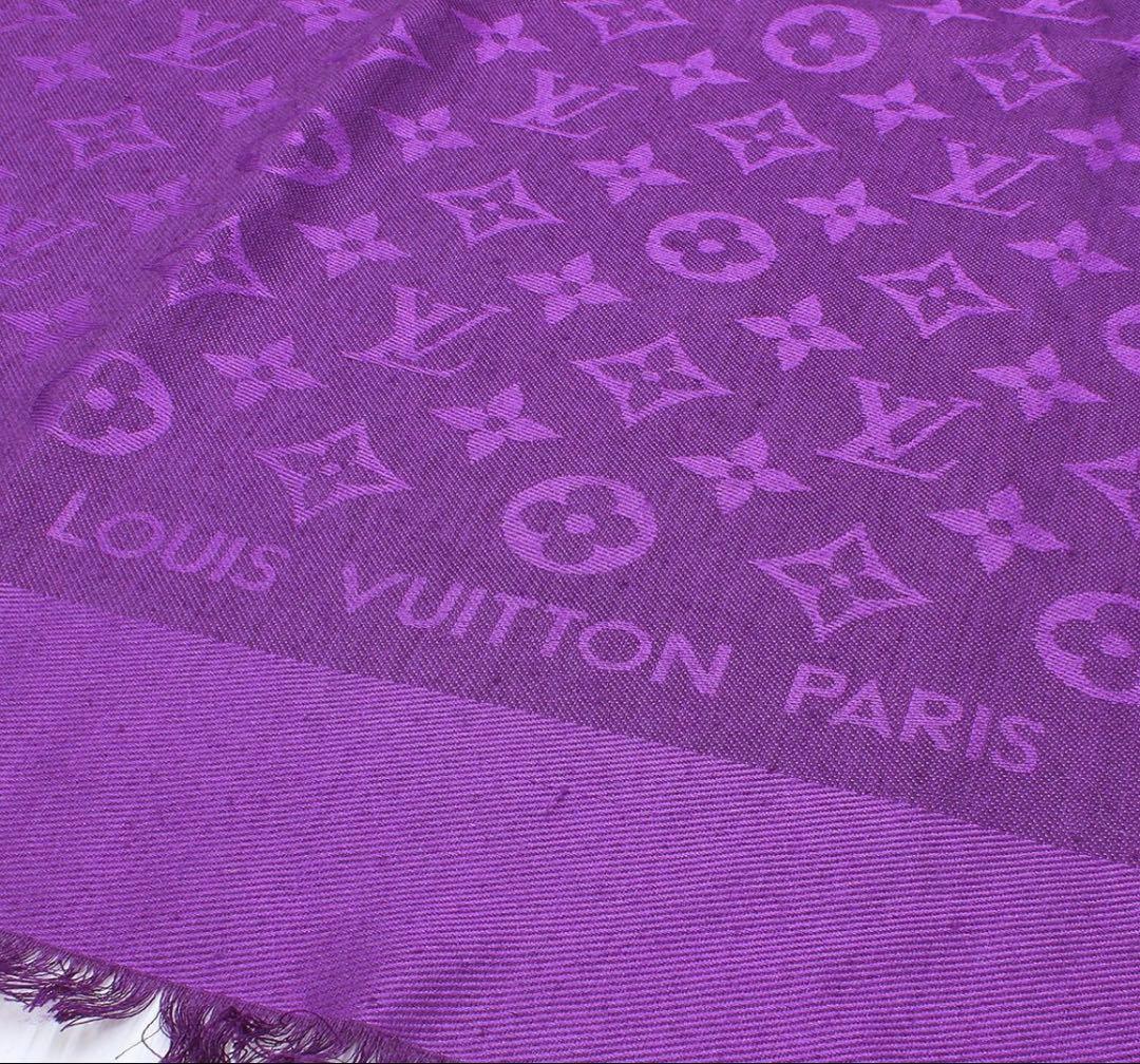 Louis Vuitton Shawl/monogram Wool X Silk Shawl