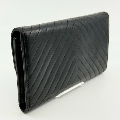 Chanel Wallet Stitch Wallet Silver