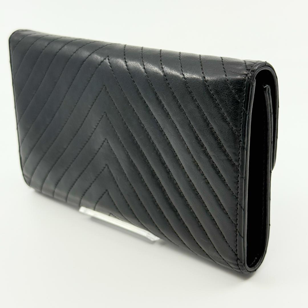 Chanel Wallet Stitch Wallet Silver