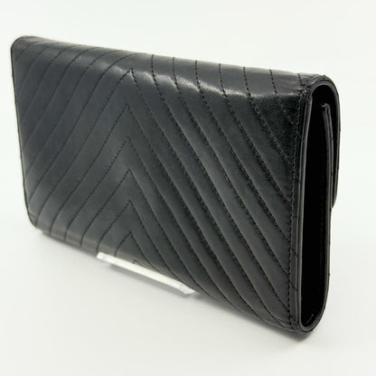 Chanel Wallet Stitch Wallet Silver