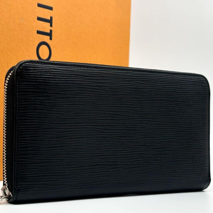 Louis Vuitton New Zippy Organizer NM Epi Black Wallet
