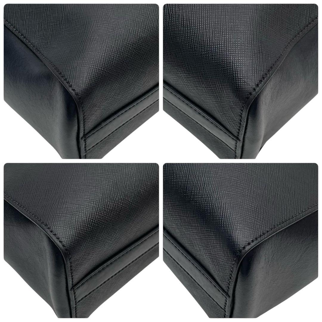Prada Saffiano Leather Shoulder Bag 2-Way Black — view 5