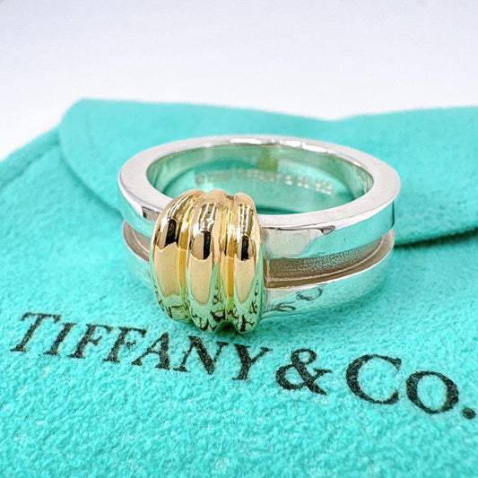 Tiffany & Co Groove With Combi Size 13 Silver 18K