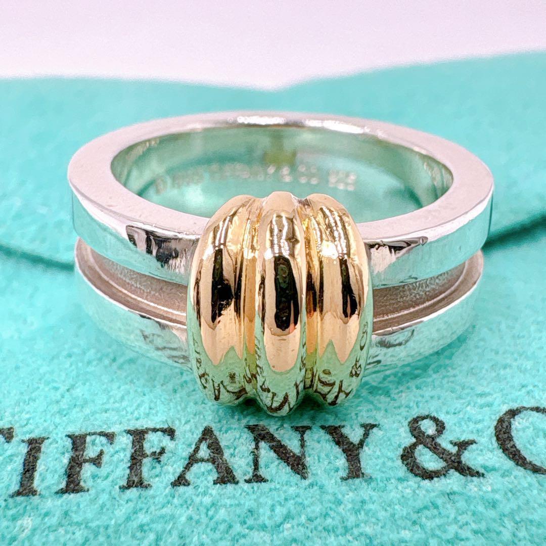 Tiffany & Co Groove With Combi Size 13 Silver 18K