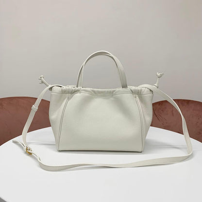 Celine Cabas Drawstring Cuile Triomphe Leather Shoulder Bag — view 3