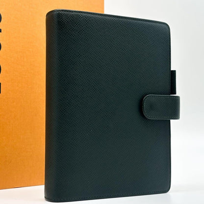 Louis Vuitton Agenda MM Taiga Green Notebook Case