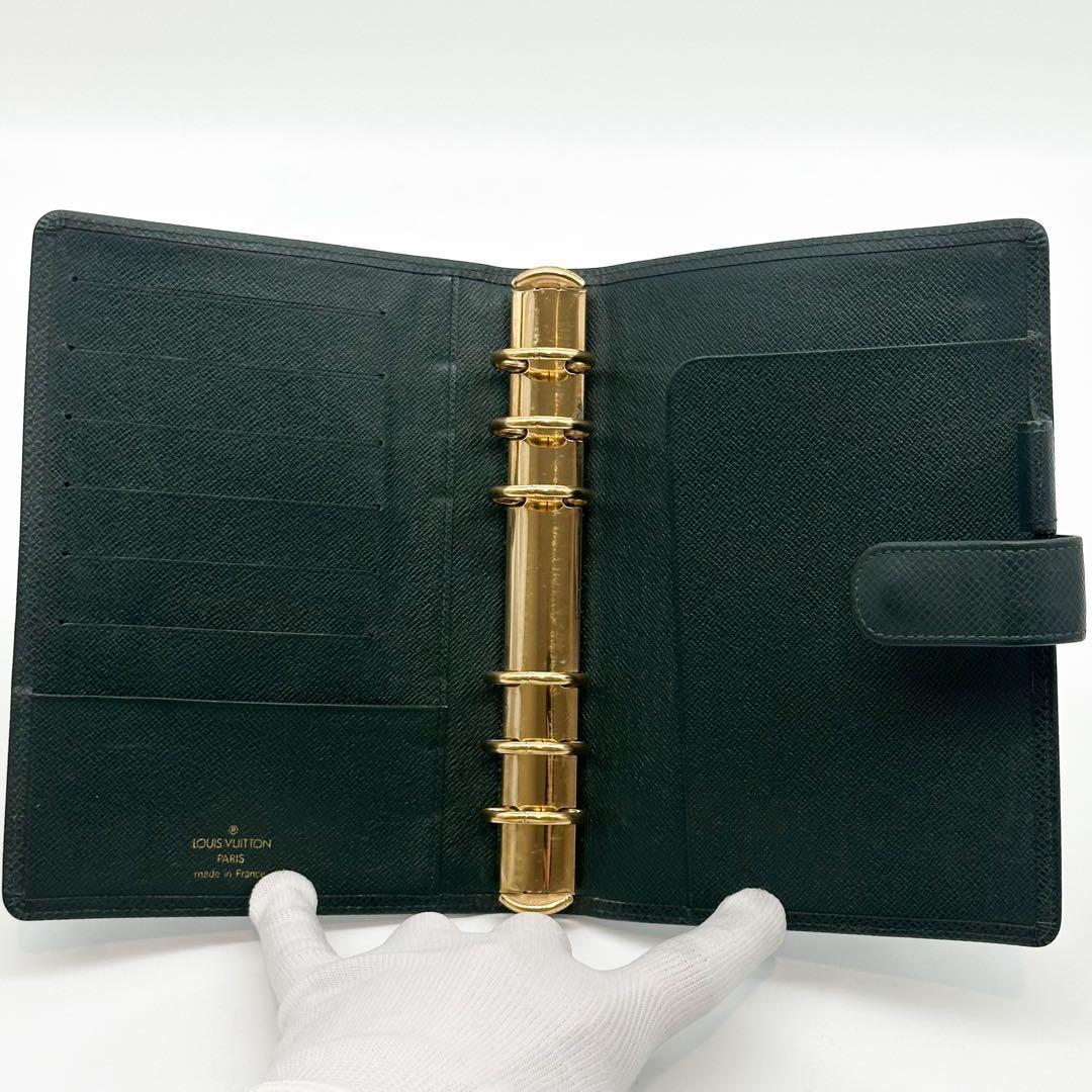 Louis Vuitton Agenda MM Taiga Green Notebook Case — view 7